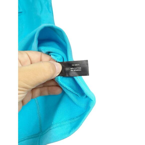 Boston Proper Airy Blue Sleeveless Chic Zipper White Trim Tank Halter Top M - Picture 6 of 9